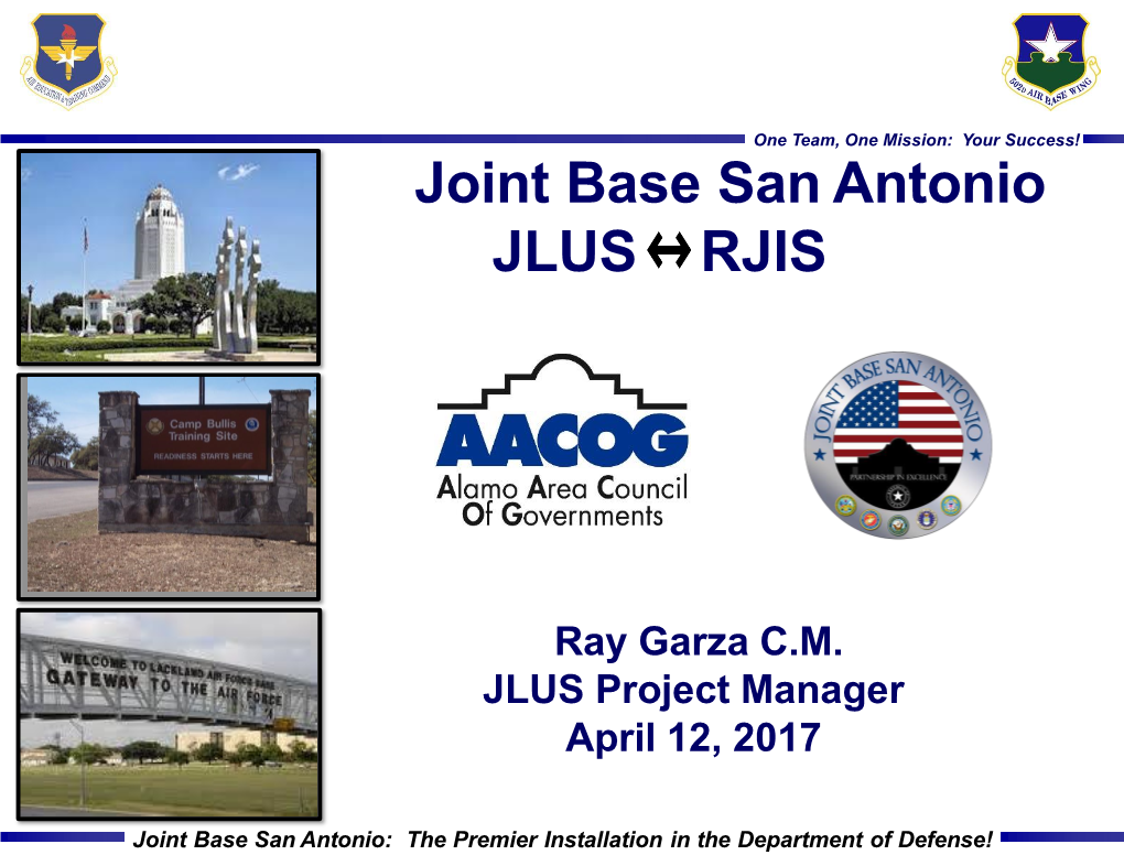 Joint Base San Antonio JLUS RJIS