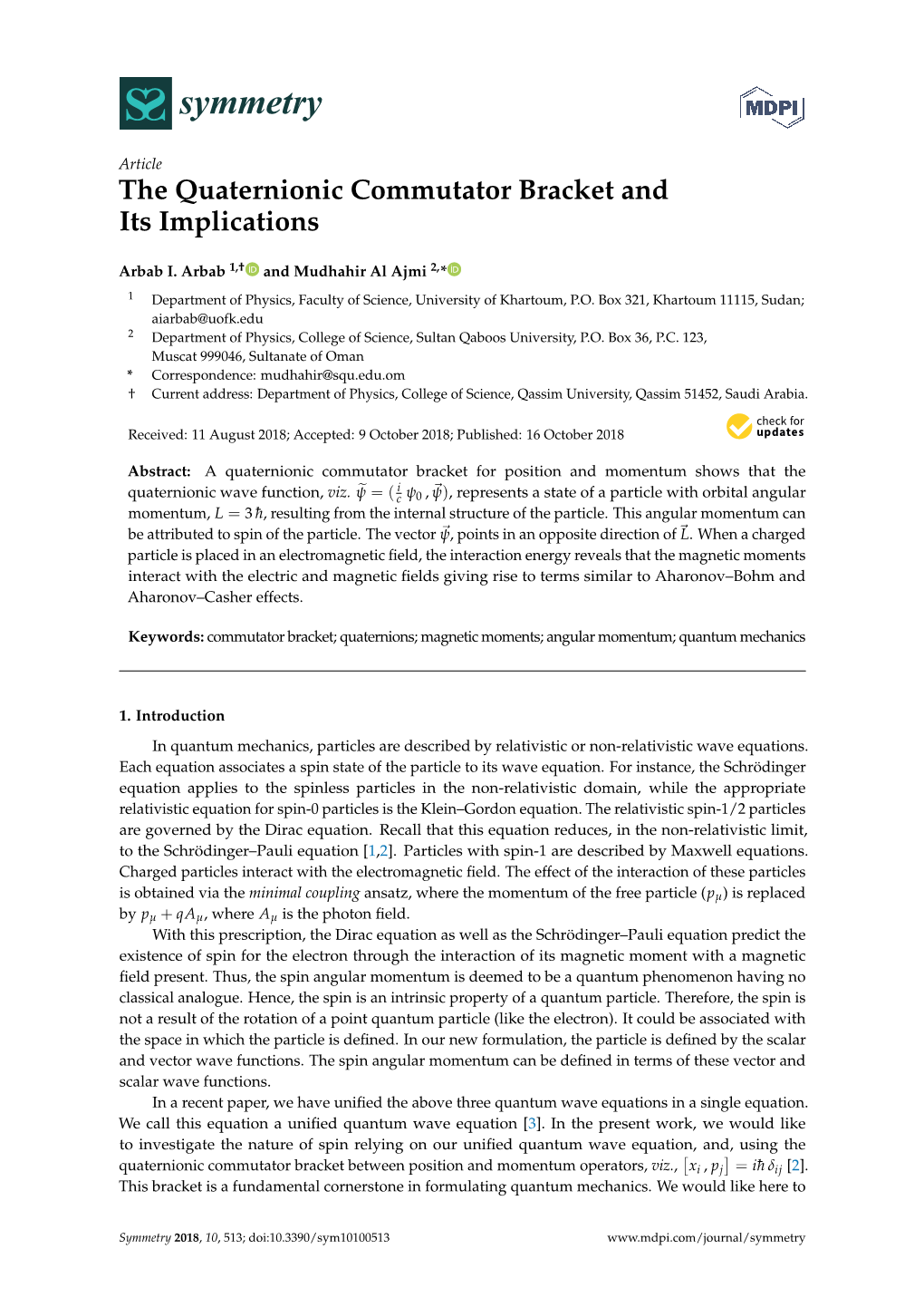 The Quaternionic Commutator Bracket and Its Implications