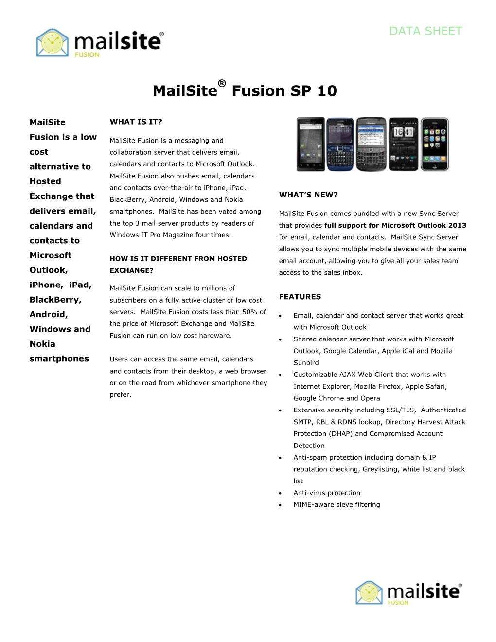 Mailsite Fusion SP 10