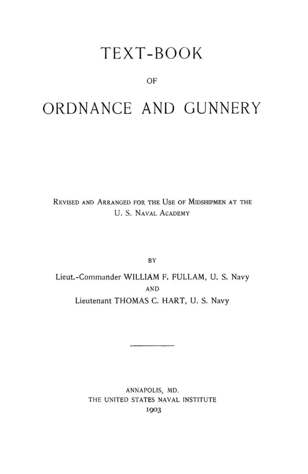 Text-Book Ordnance and Gunnery