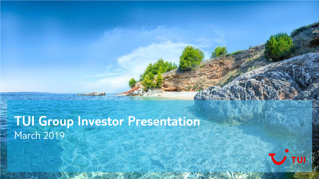 TUI Group Investor Presentation