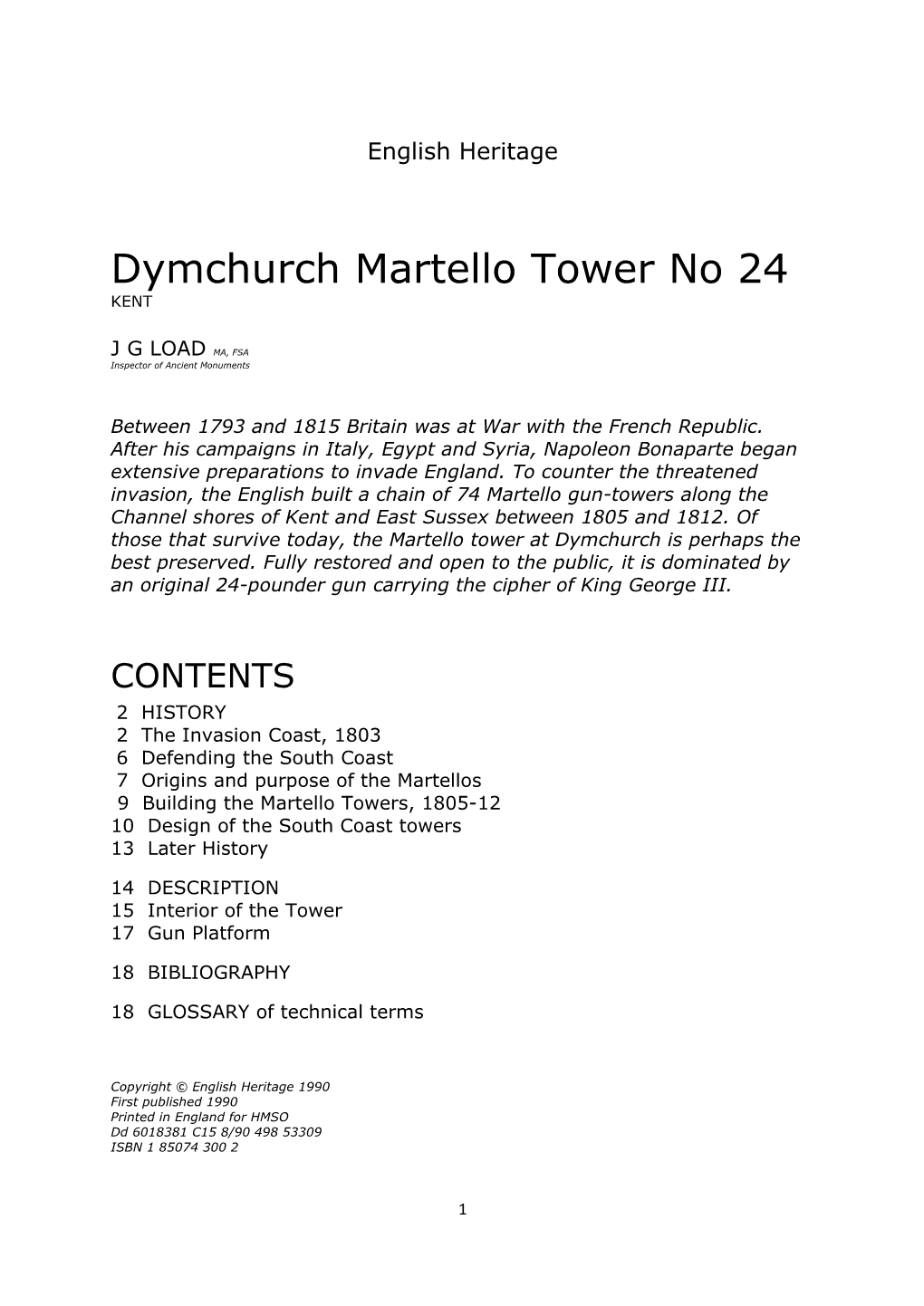 Dymchurch Martello Tower No 24 KENT