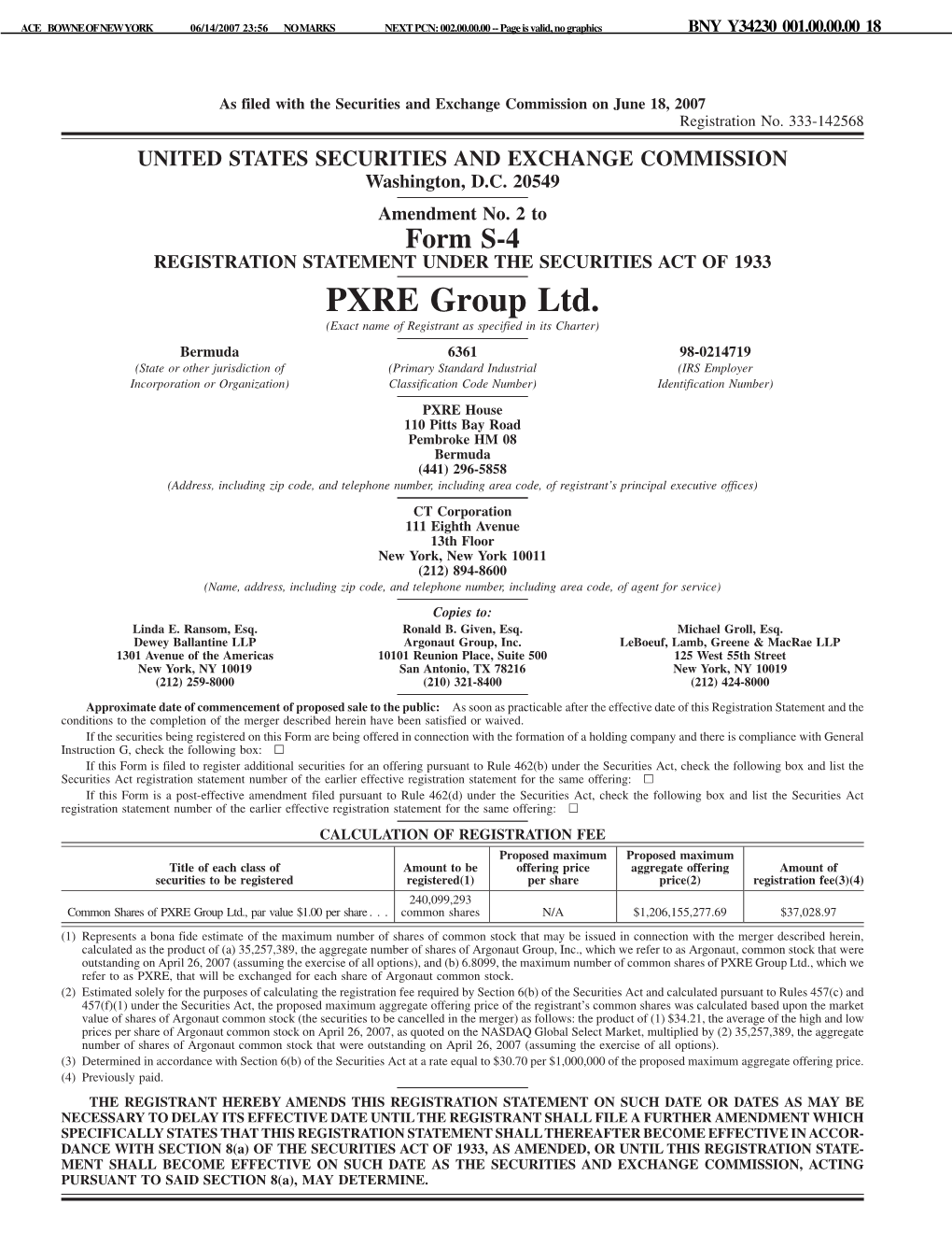 PXRE Group Ltd