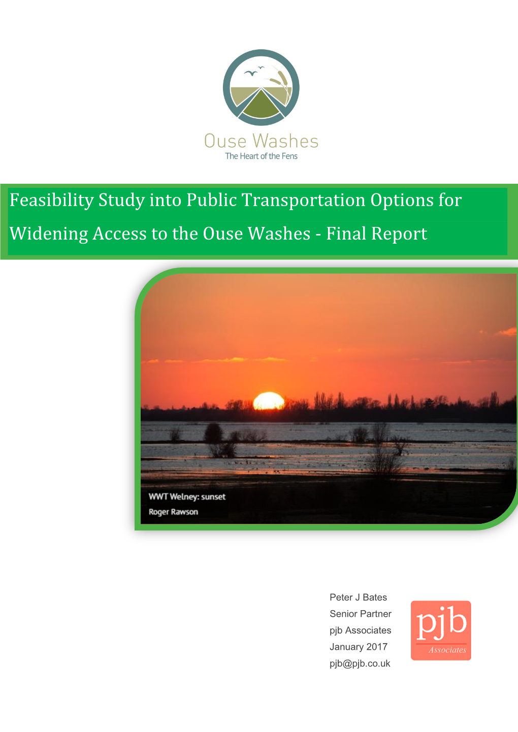 Feasibility Study Into Public Transportation Options for Widening Access to the Ouse Washes - Final Report