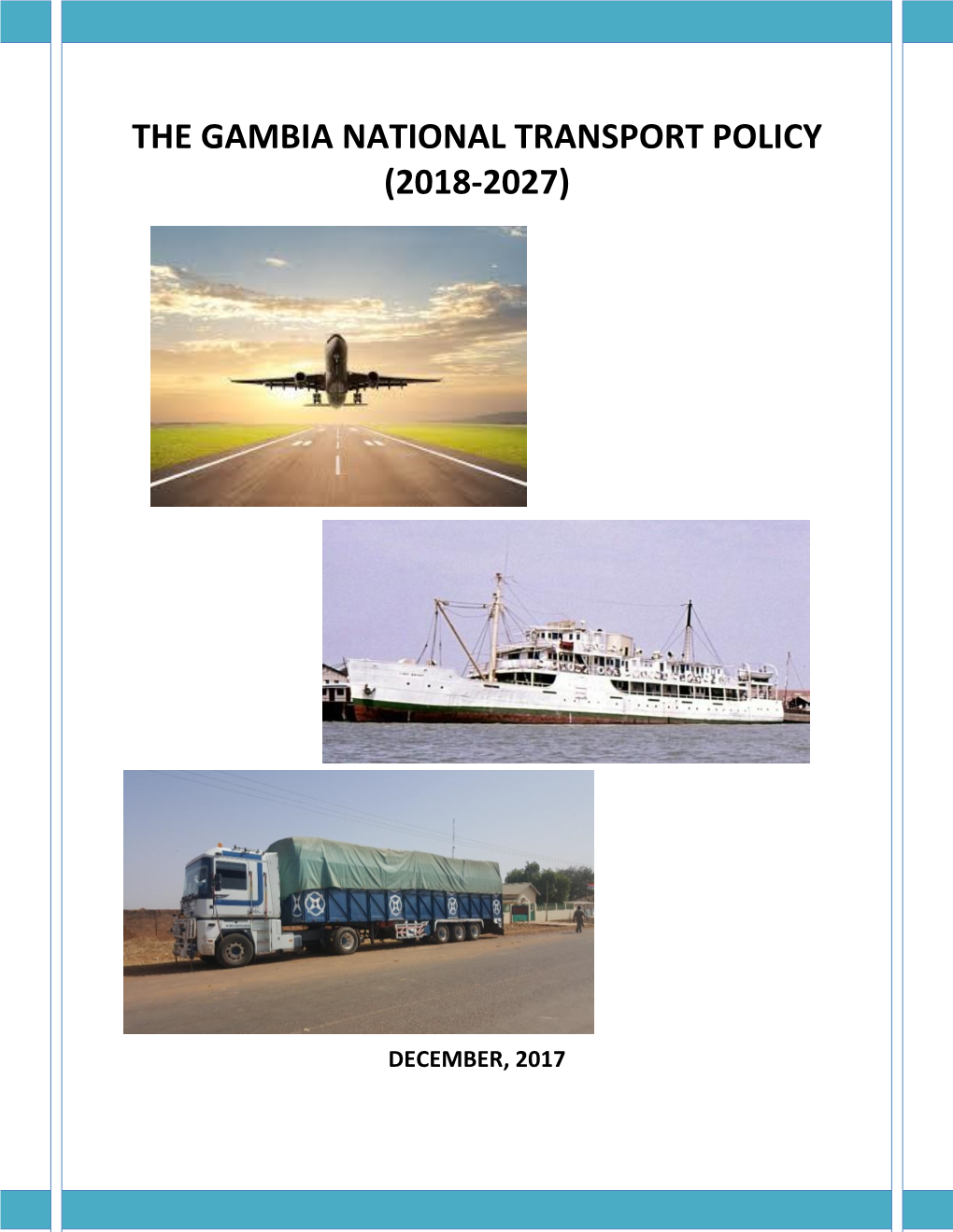 The Gambia National Transport Policy (2018-2027)