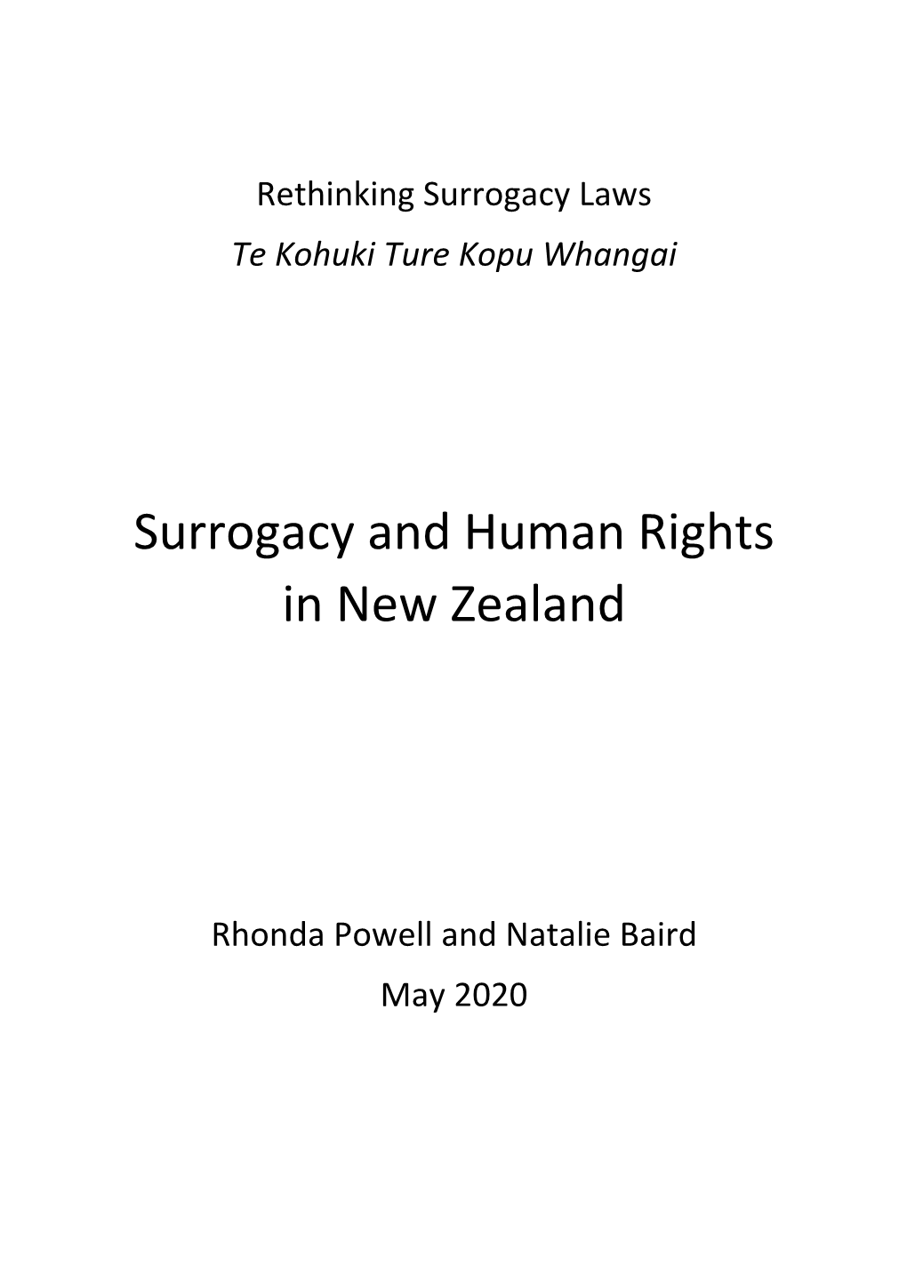 Surrogacy and Human Rights in New Zealand