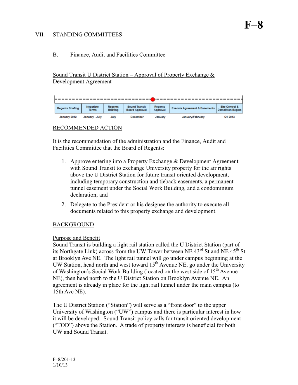 Approval of Property Exchange & Development Agreement