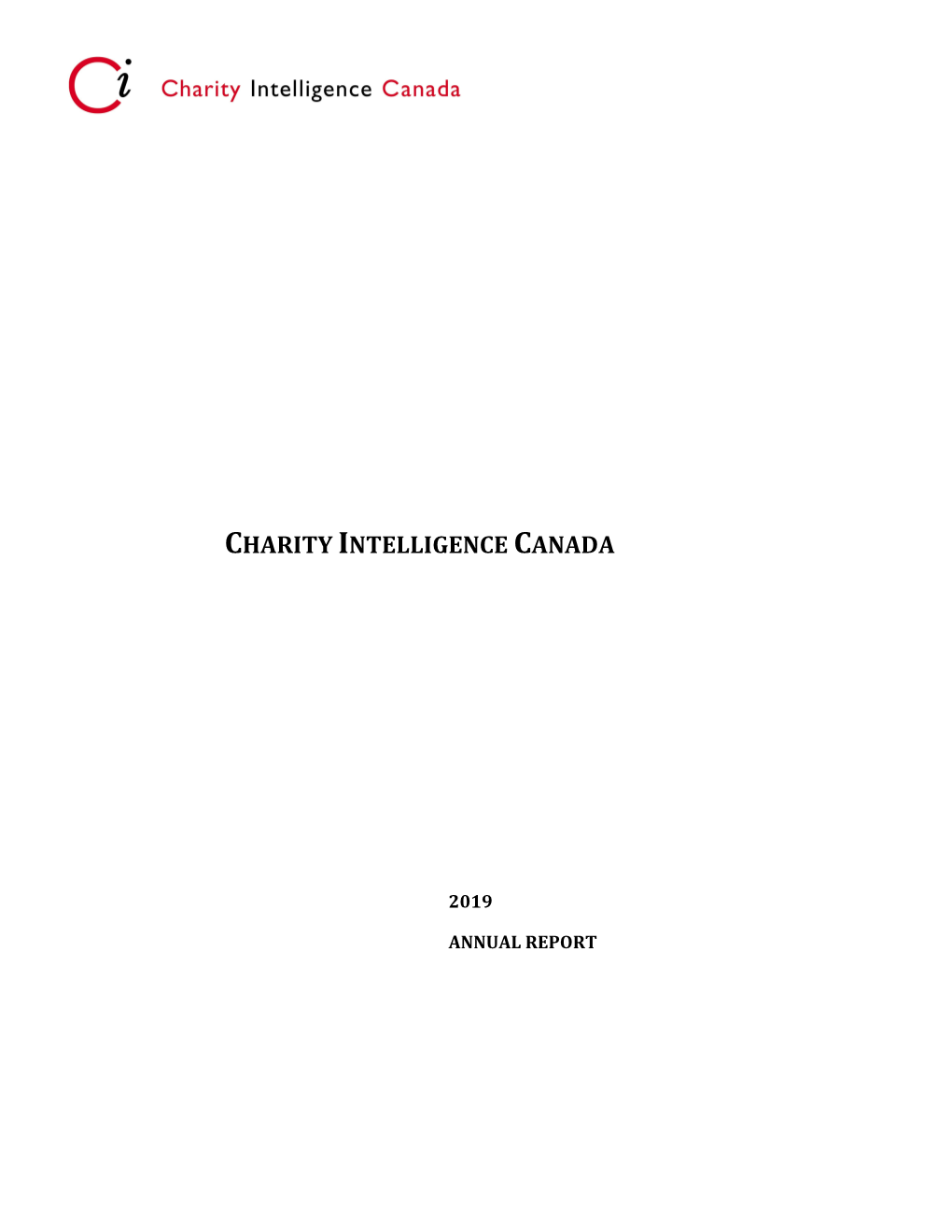 Charity Intelligence 2019 Annual Report