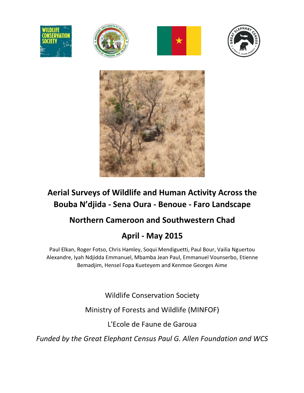 Aerial Surveys of Wildlife and Human Activity Across the Bouba N'djida