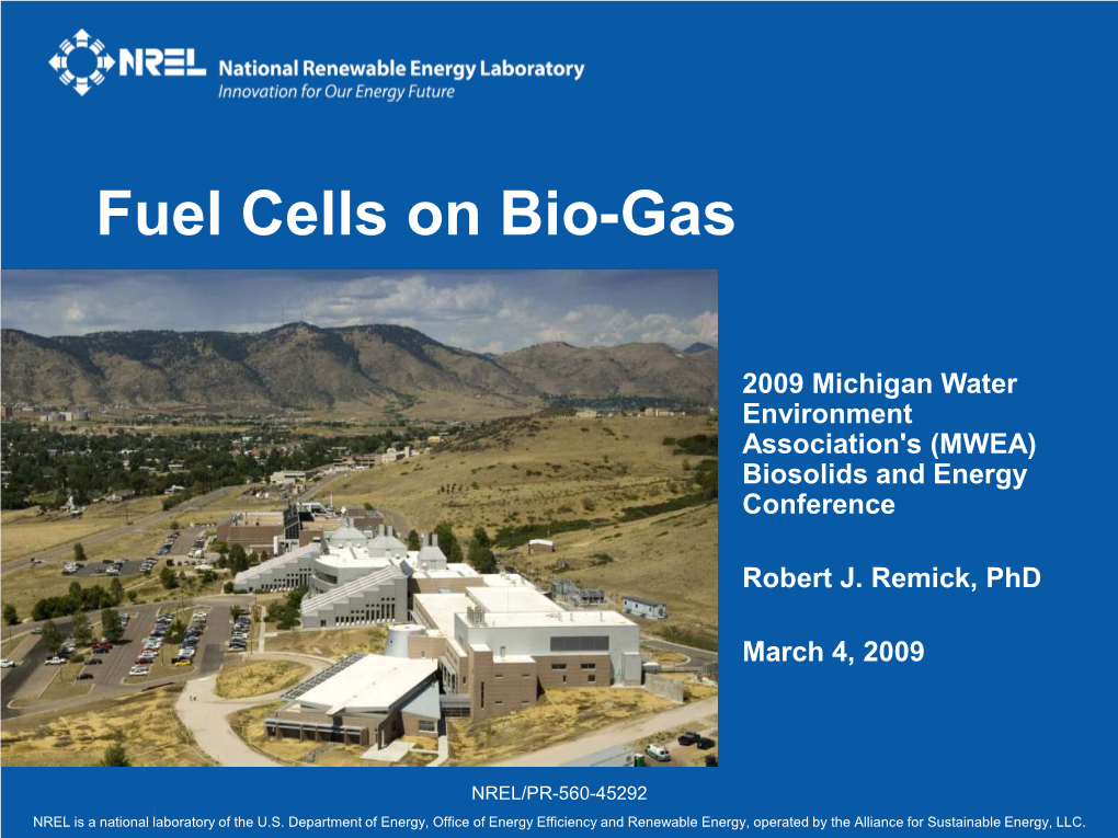 Fuel Cells on Bio-Gas