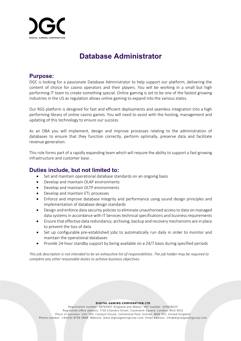 Database Administrator