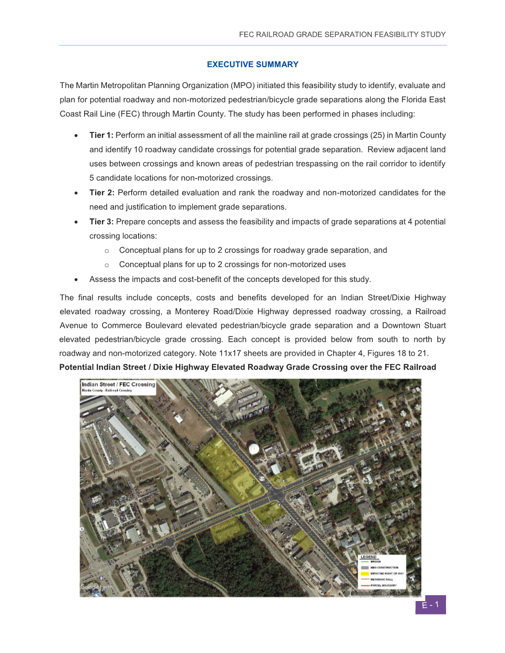 Fec Railroad Grade Separation Feasibility Study