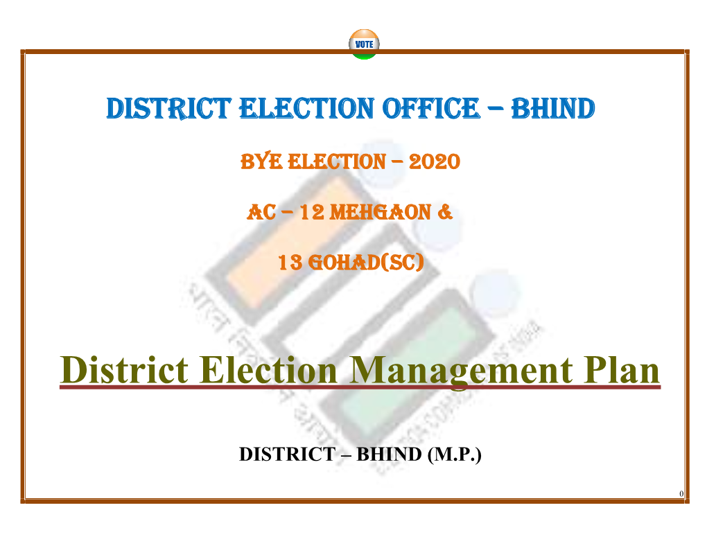 District Election Management Plan