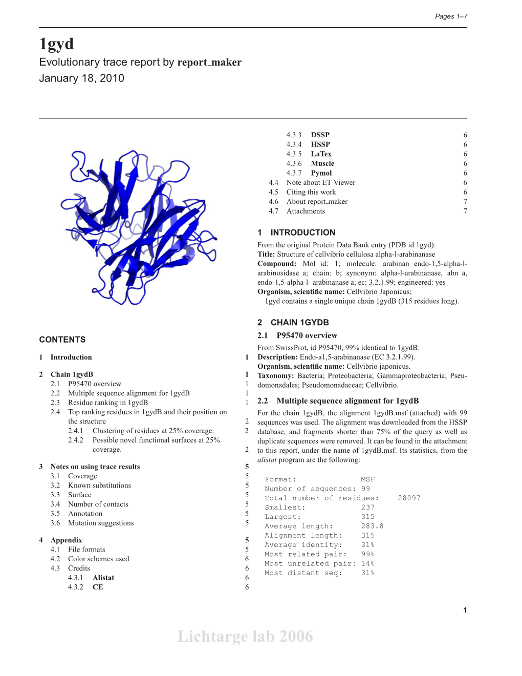 1Gyd Lichtarge Lab 2006