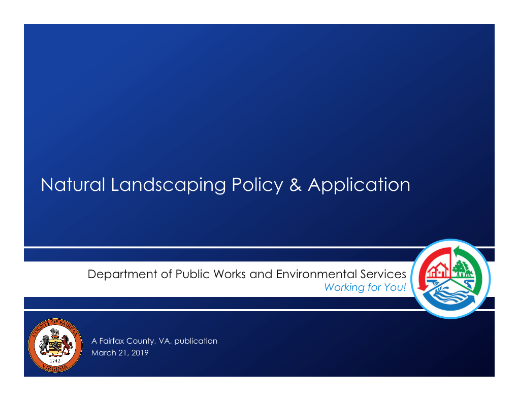 Natural Landscaping Policy & Application