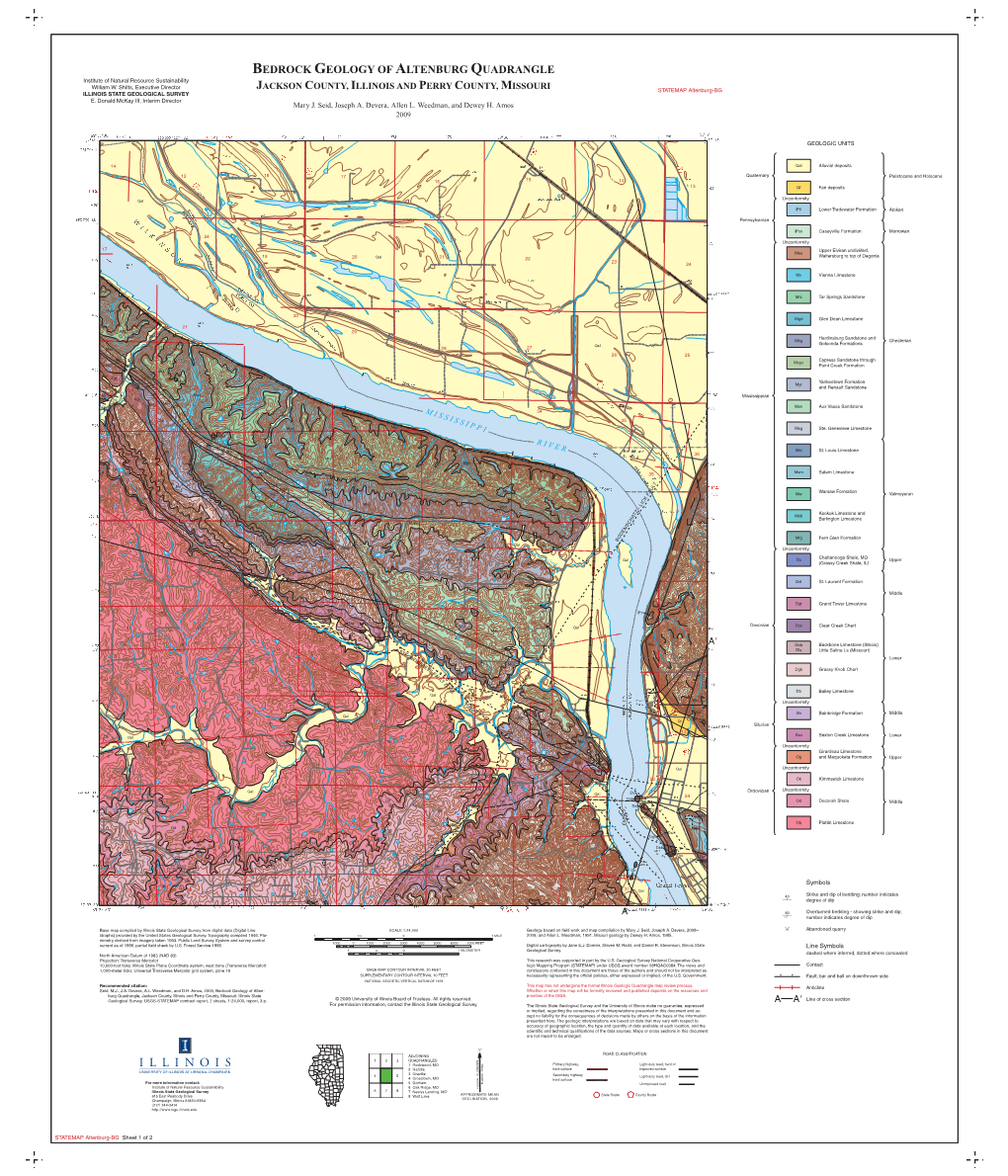 Bedrock Geology of Altenburg Quadrangle, Jackson County