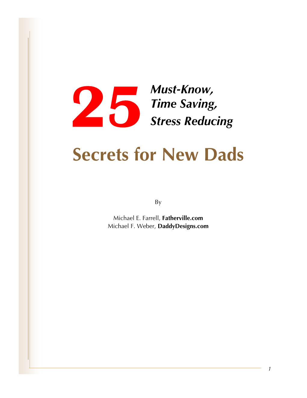 Secrets for New Dads