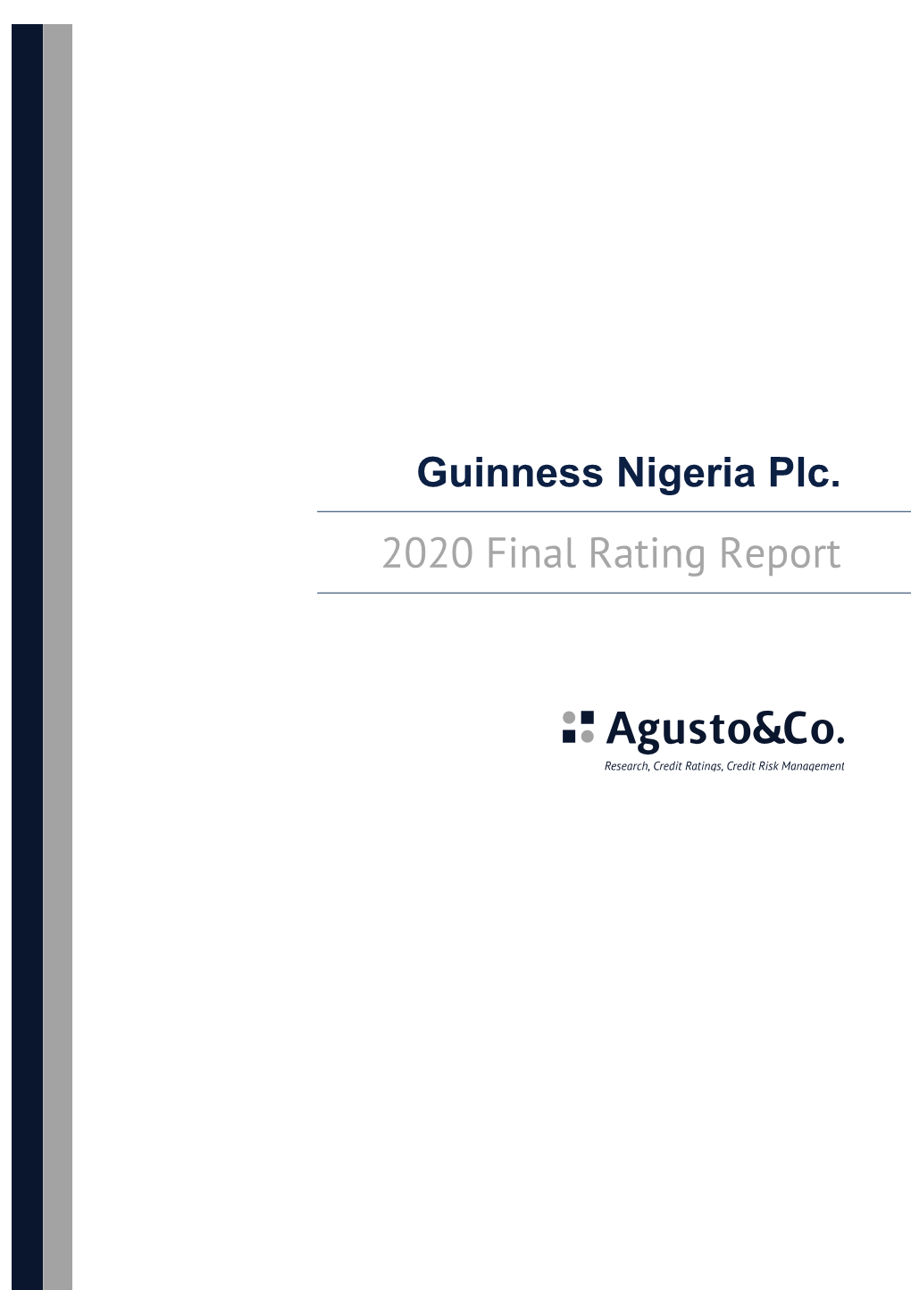 Guinness Nigeria Plc. 2020 Final Rating Report