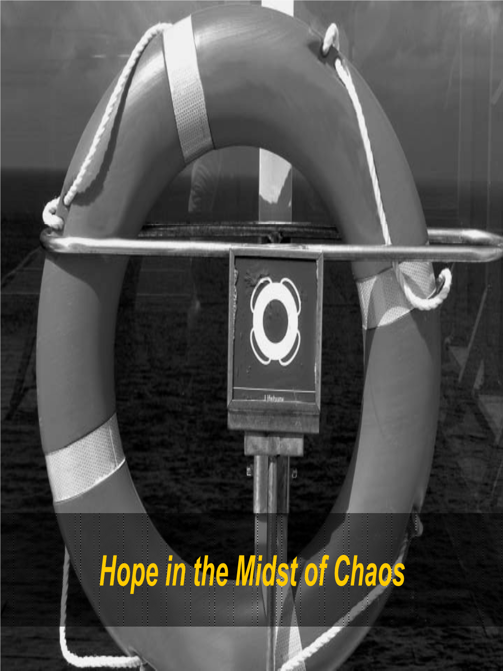 Hope in the Midst of Chaos Hope in the Midst of Chaos