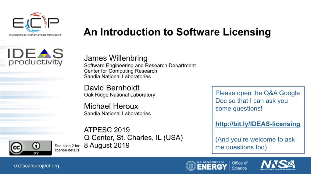 An Introduction to Software Licensing