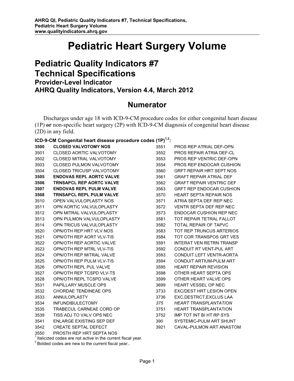 PDI 07 Pediatric Heart Surgery Volume