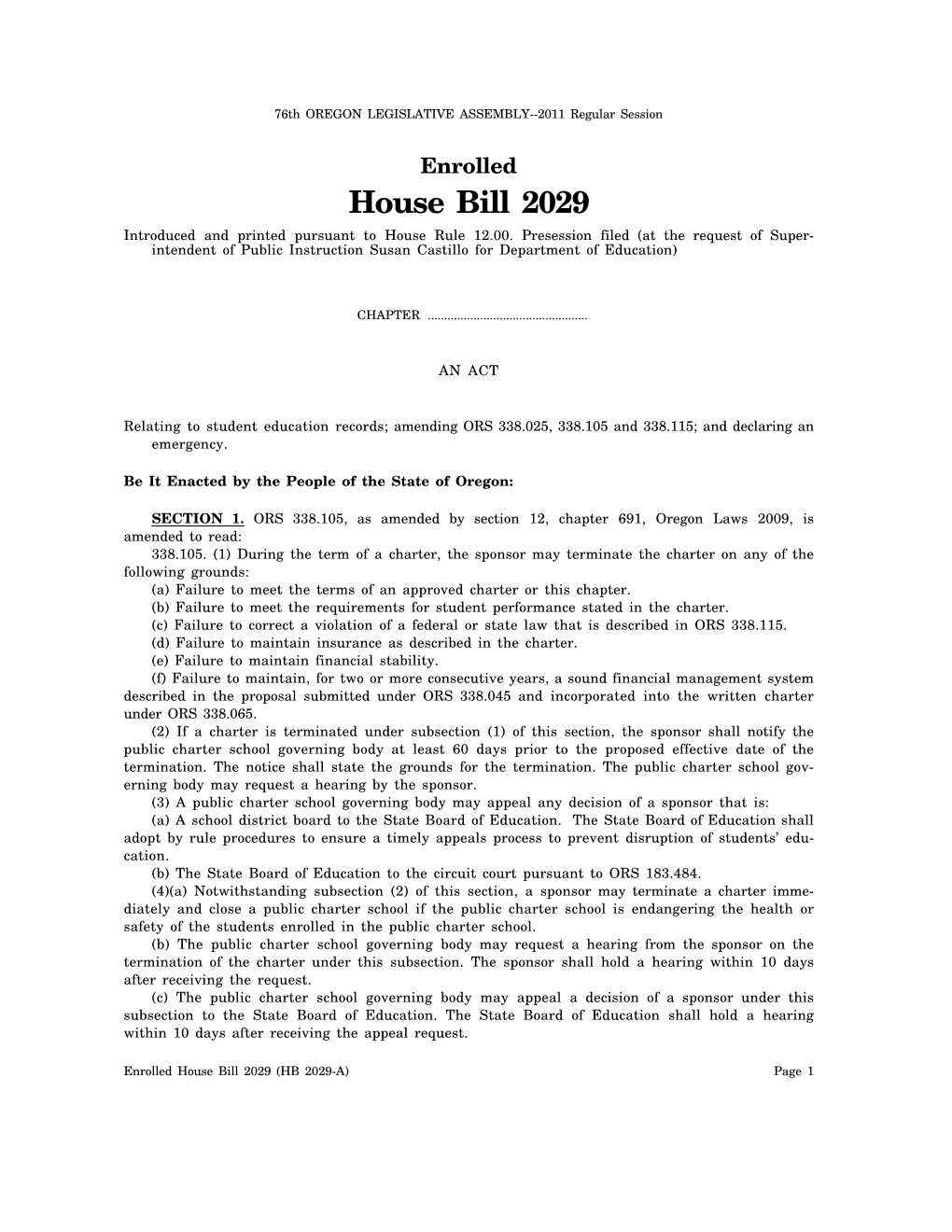 HB 2029 Enrolled