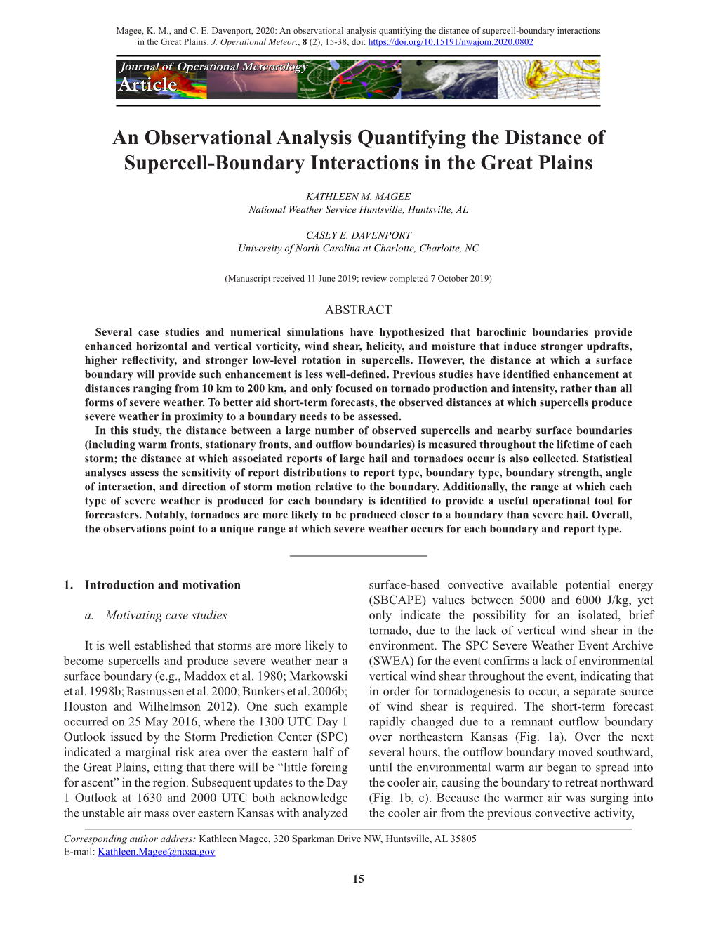 An Observational Analysis Quantifying the Distance of Supercell-Boundary Interactions in the Great Plains