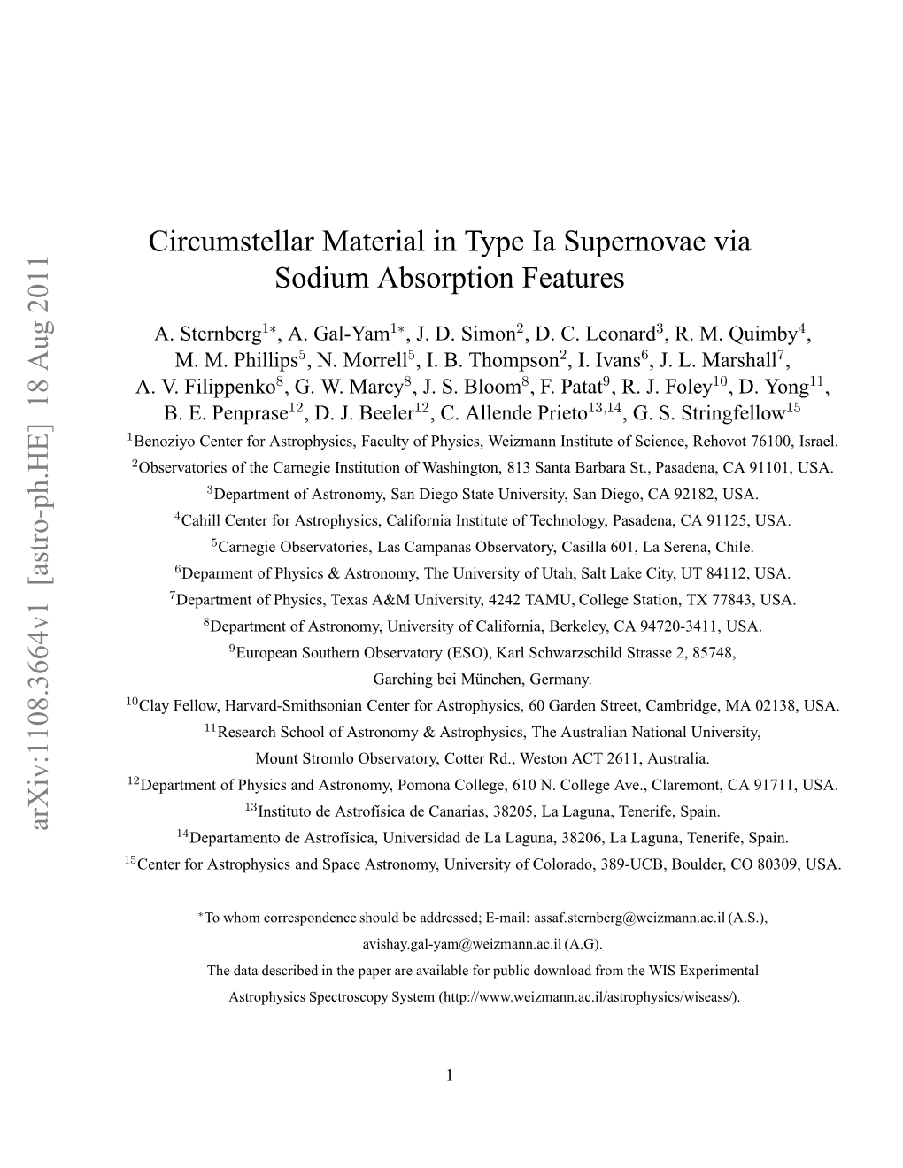 Circumstellar Material in Type Ia Supernovae Via Sodium Absorption