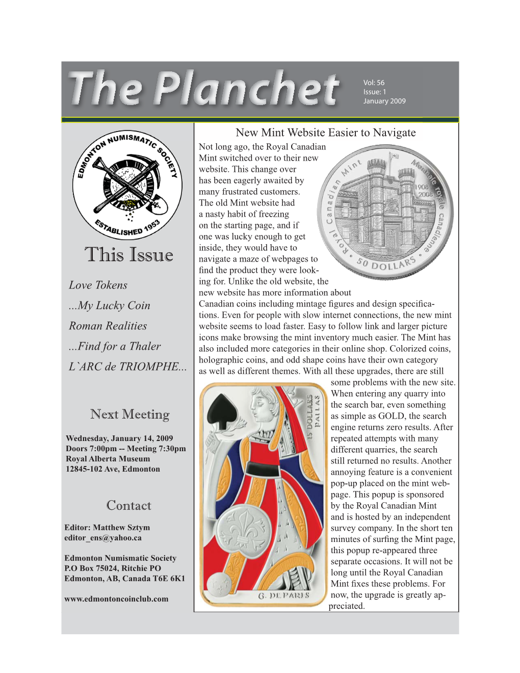 January 2009 – the Planchet Magazine