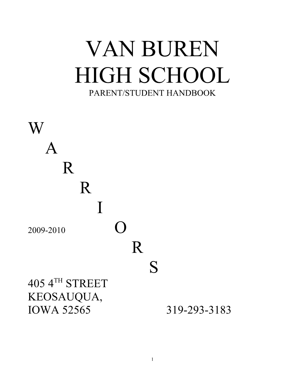 Parent/Student Handbook s6