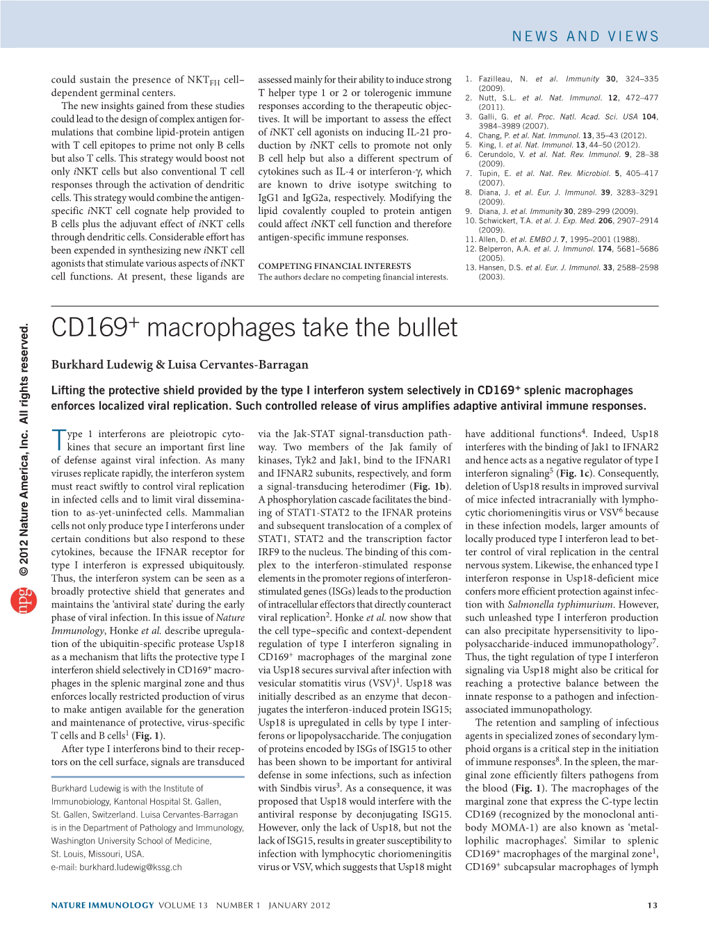 CD169+ Macrophages Take the Bullet