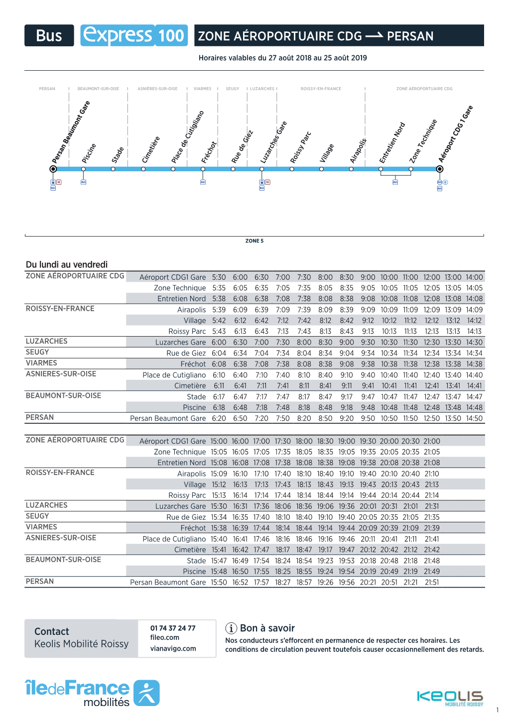 Horaires Ligne