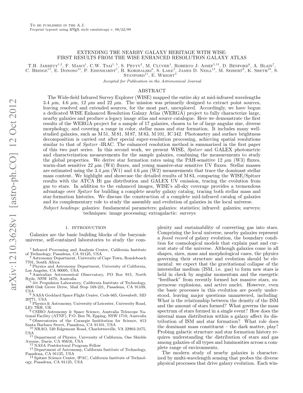 Arxiv:1210.3628V1 [Astro-Ph.CO] 12 Oct 2012