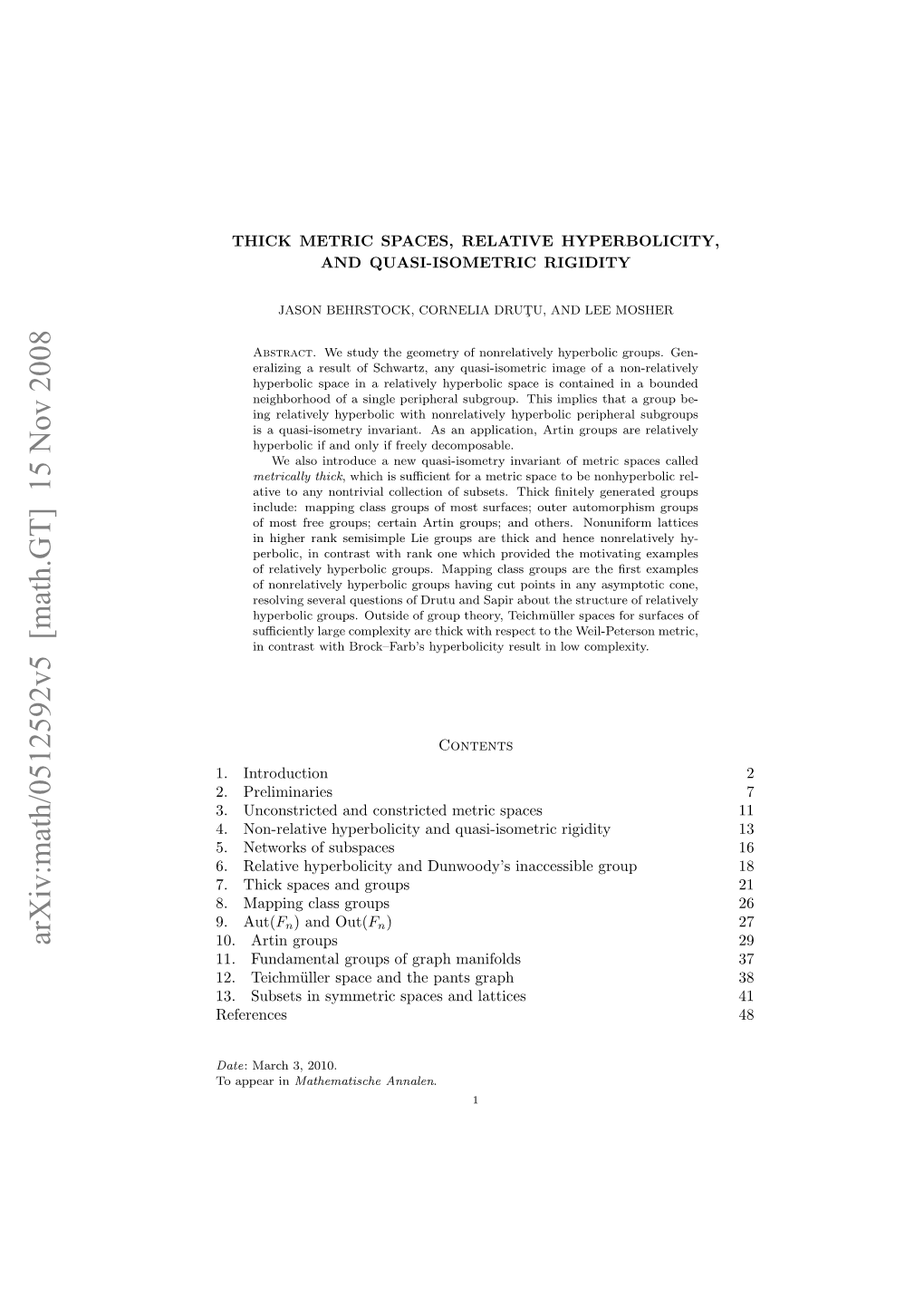 15 Nov 2008 3 Ust Nsmercsae N Atcs41 38 37 Lattices and Spaces Symmetric in References Subsets Graph Pants the 13