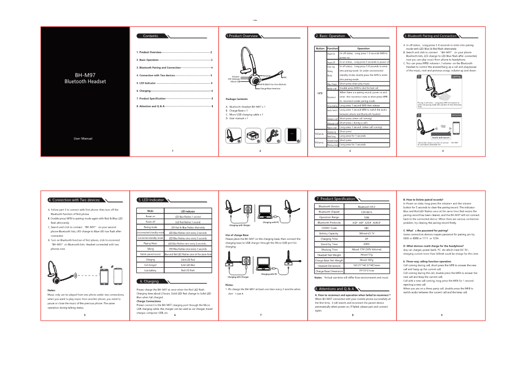 UK Bluetooth Headset User Manual