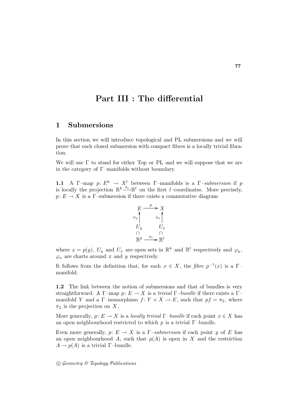 Part III : the Differential