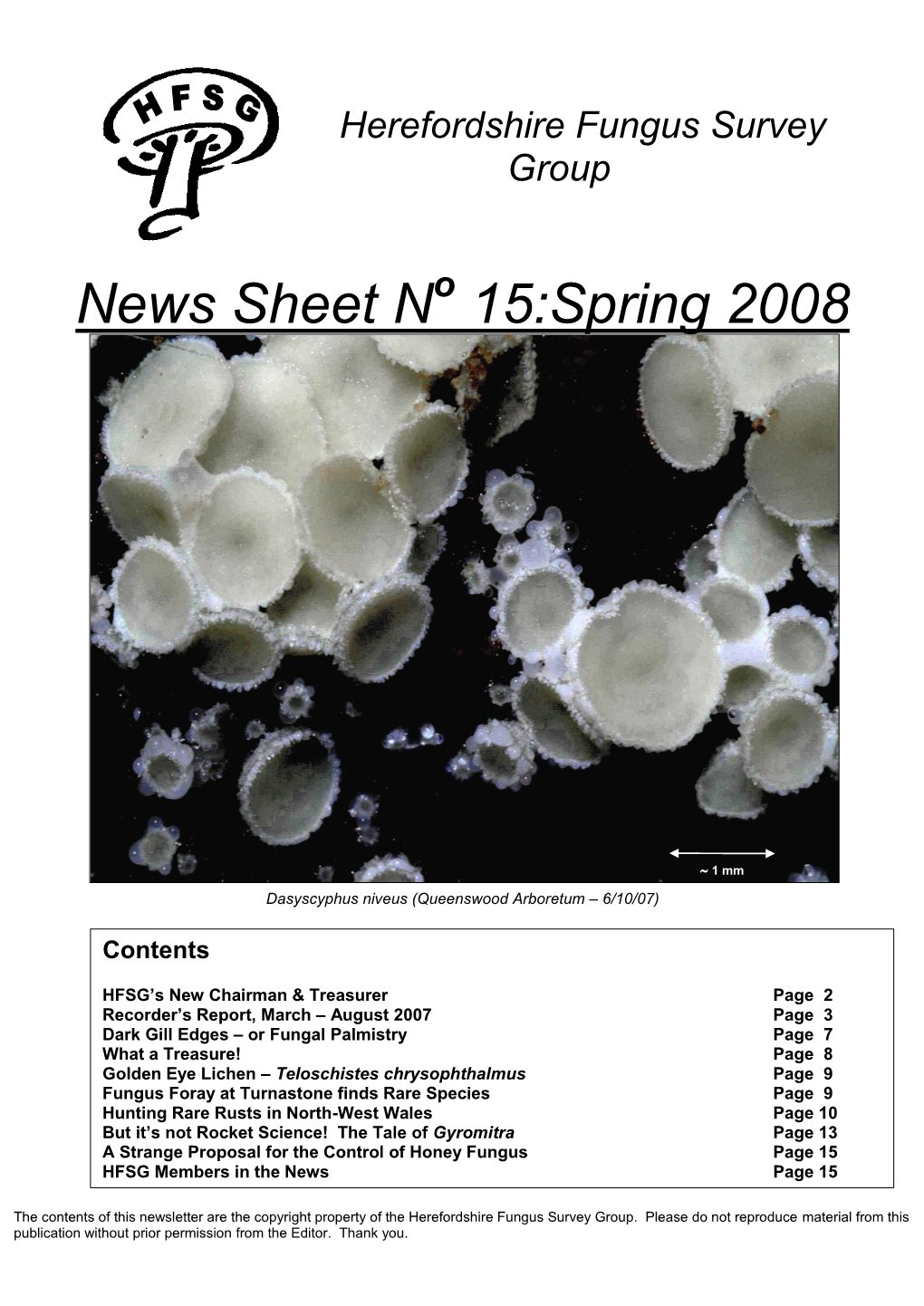 News Sheet N 15:Spring 2008