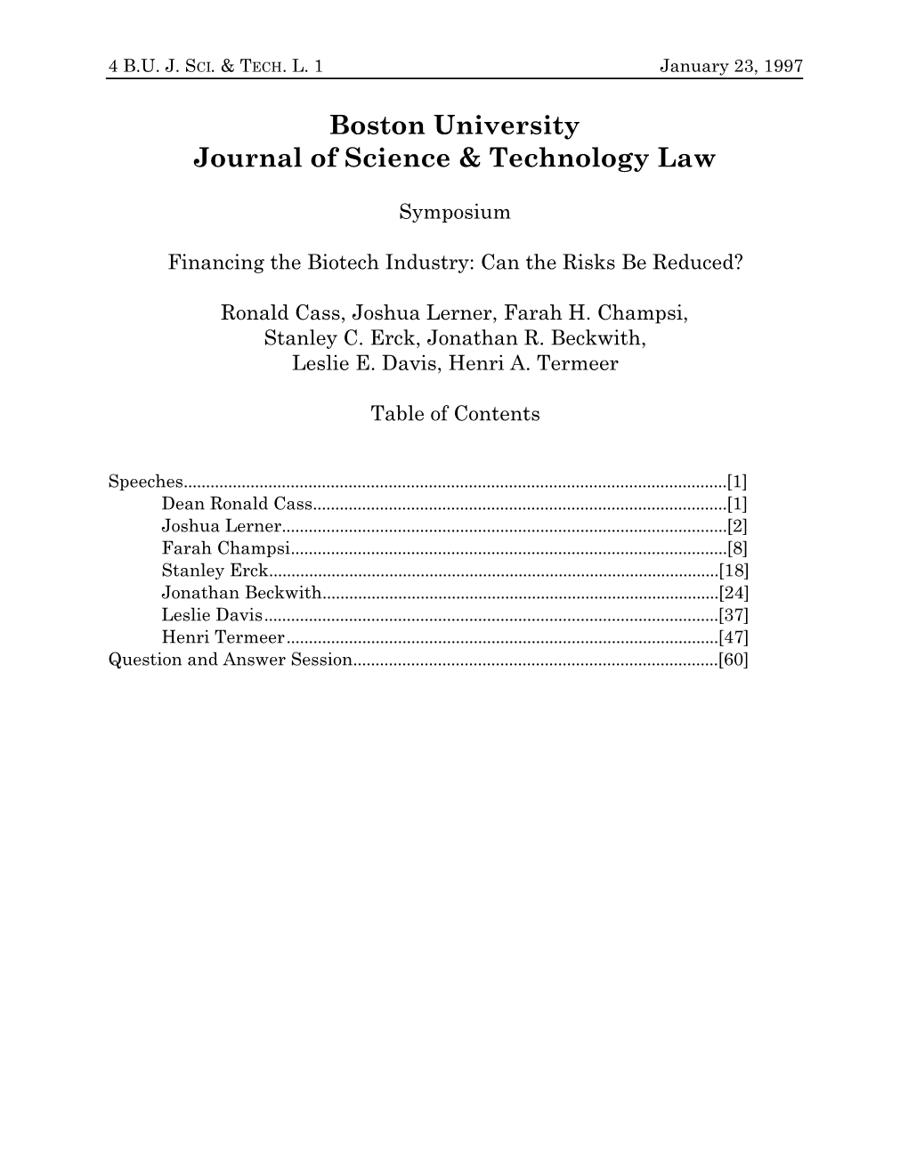 Boston University Journal of Science & Technology