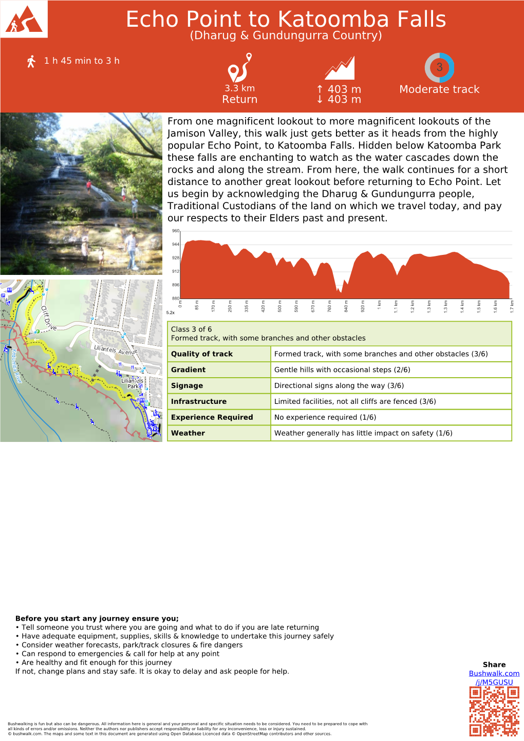 Echo Point to Katoomba Falls (Dharug & Gundungurra Country)