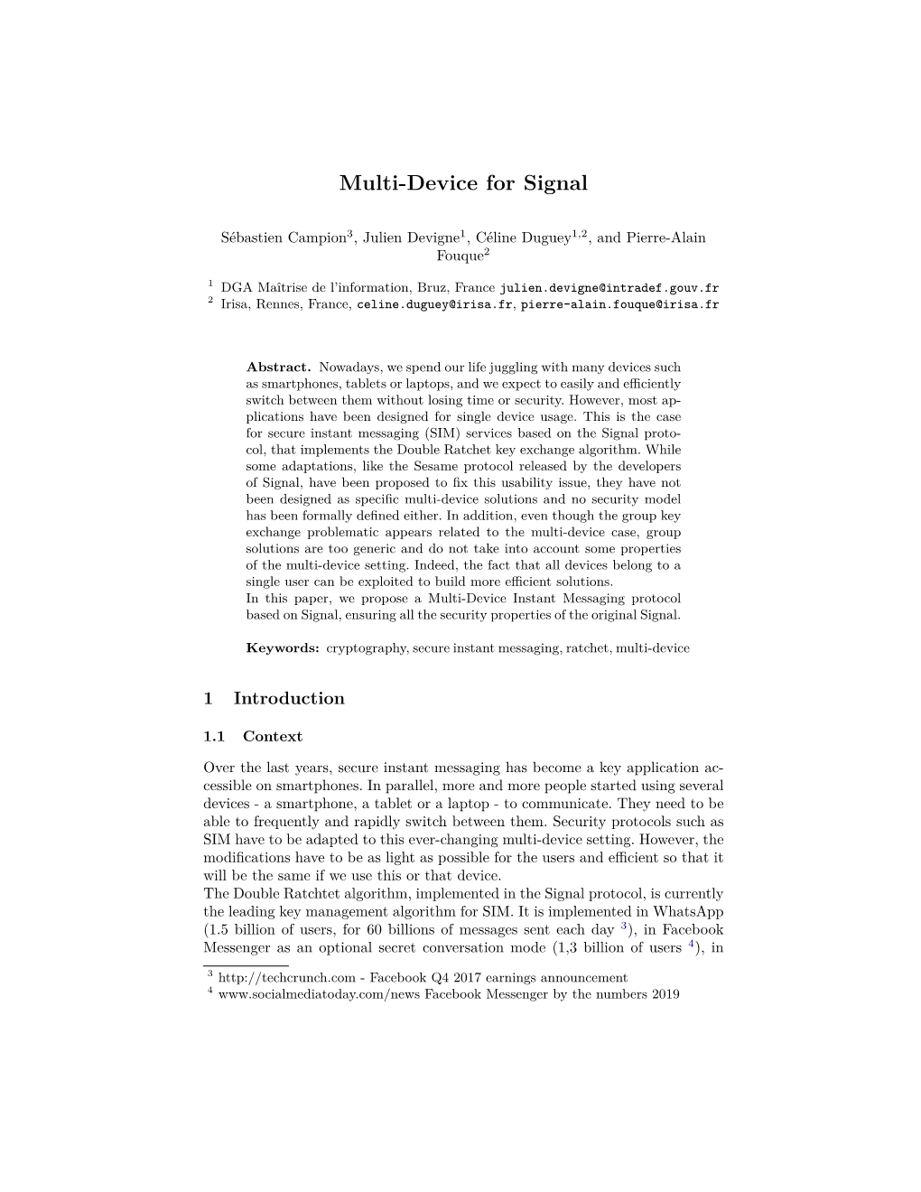 Multi-Device for Signal