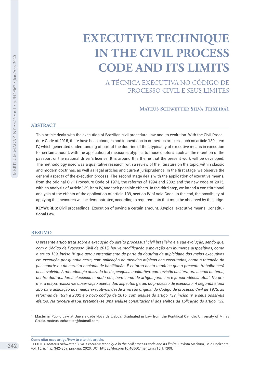 Executive Technique in the Civil Process Code and Its Limits