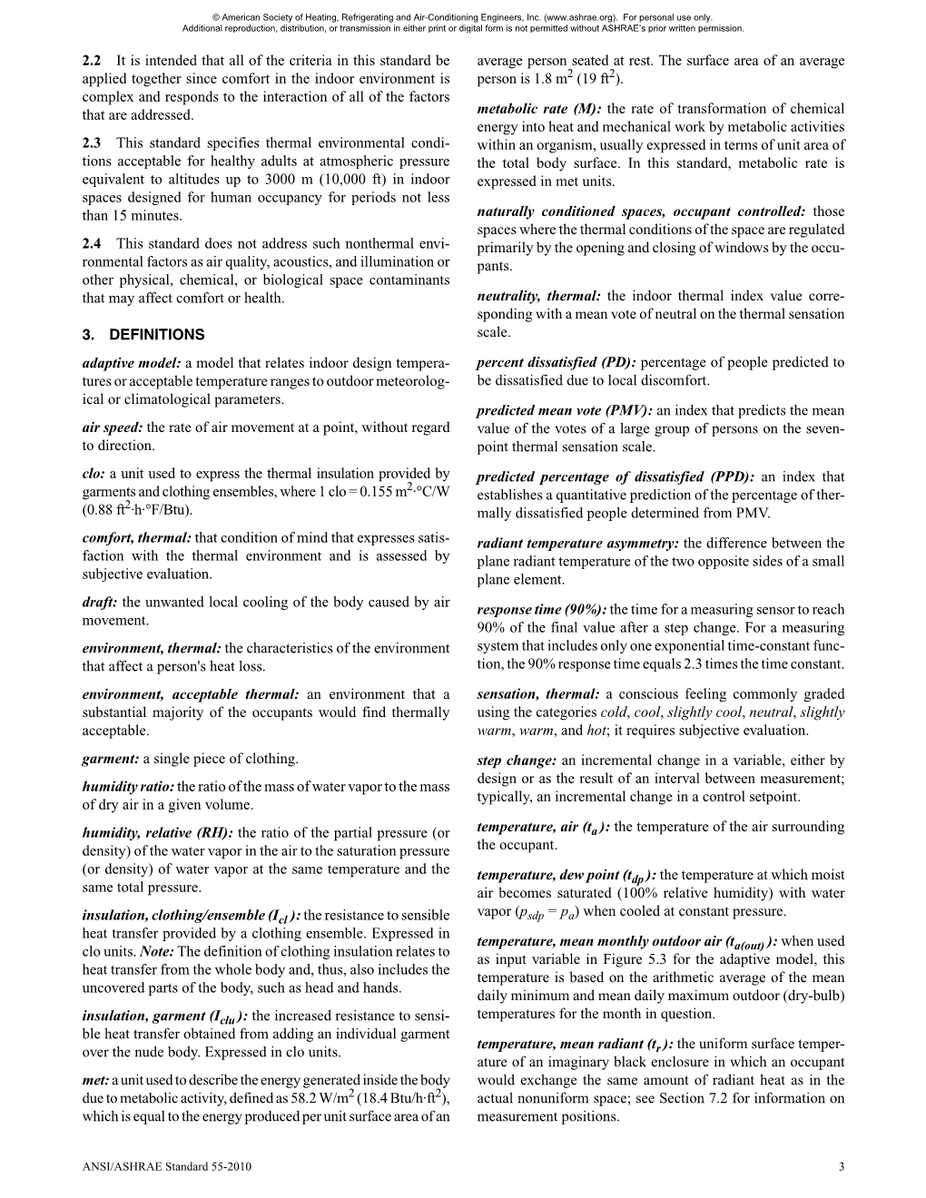 ANSI/ASHRAE Standard 55-2010 3 © American Society of Heating, Refrigerating and Air-Conditioning Engineers, Inc