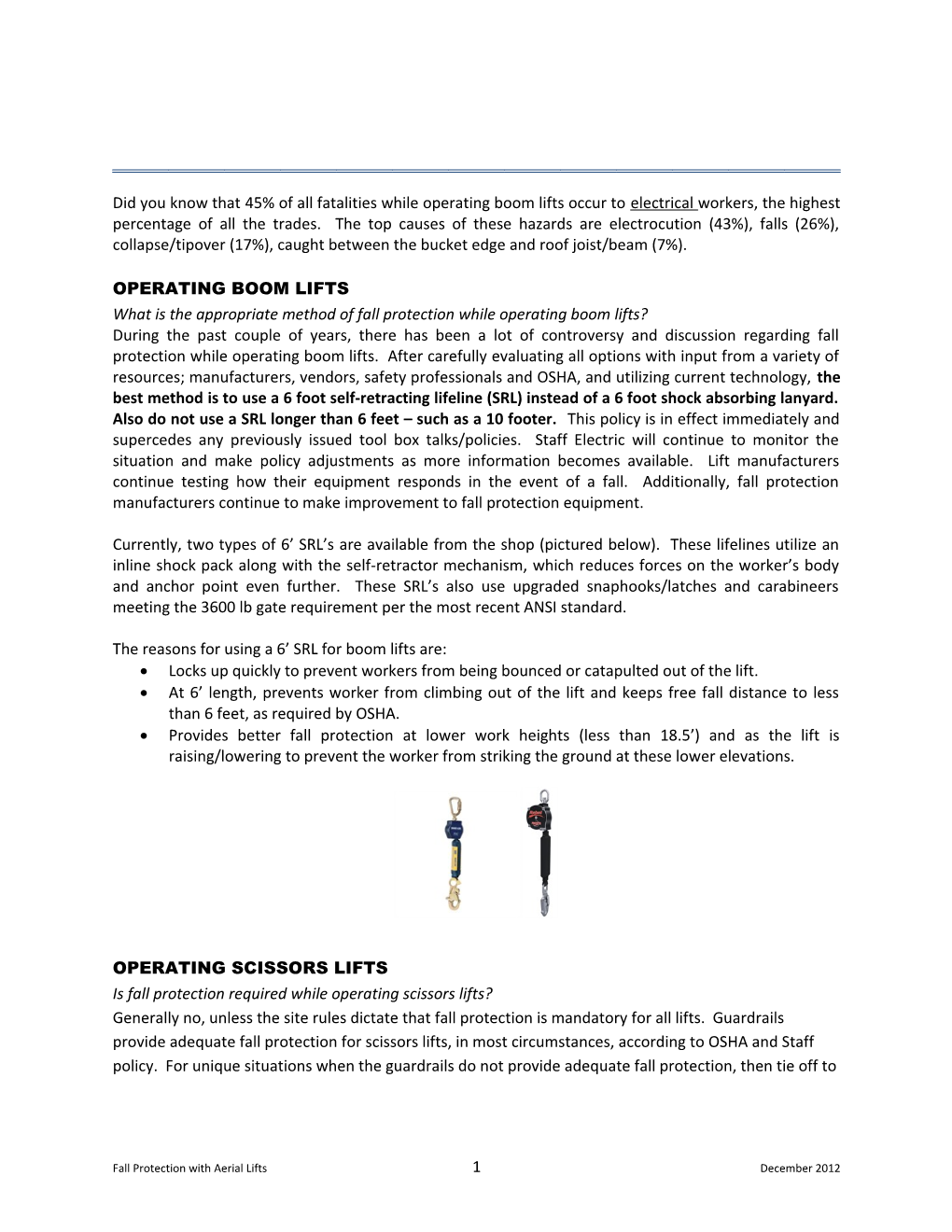 What Is the Appropriate Method of Fall Protection While Operating Boom Lifts?