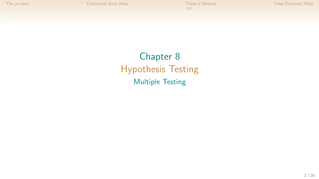 Multiple Testing