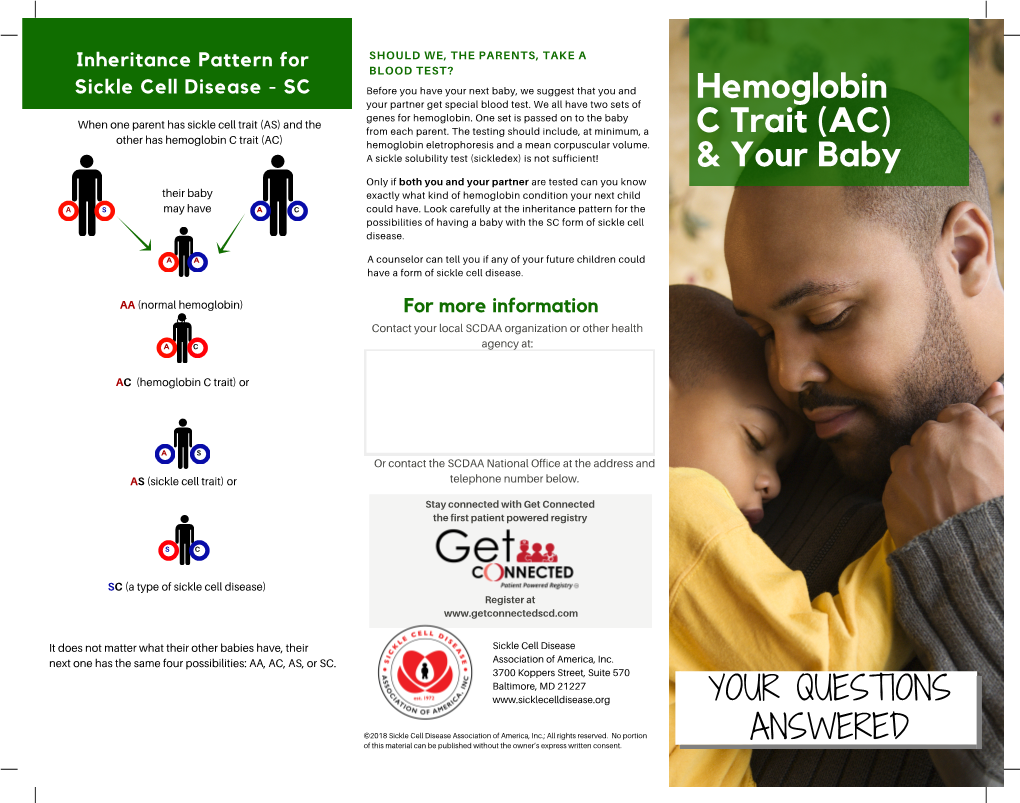 Hemoglobin C Trait (AC) Hemoglobin Eletrophoresis and a Mean Corpuscular Volume