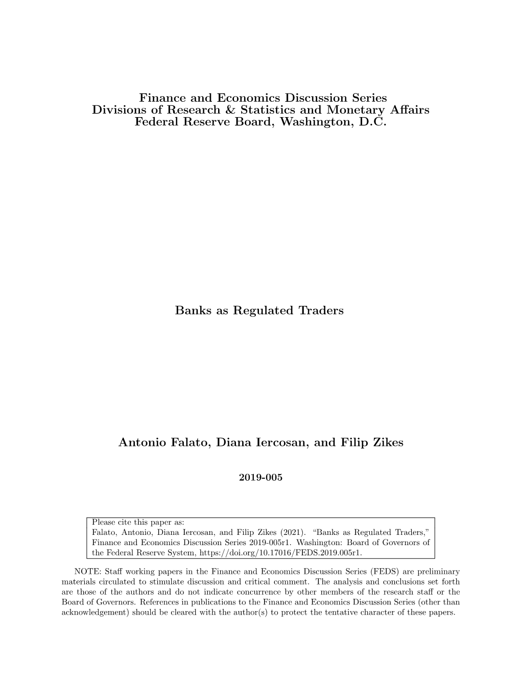 Banks As Regulated Traders