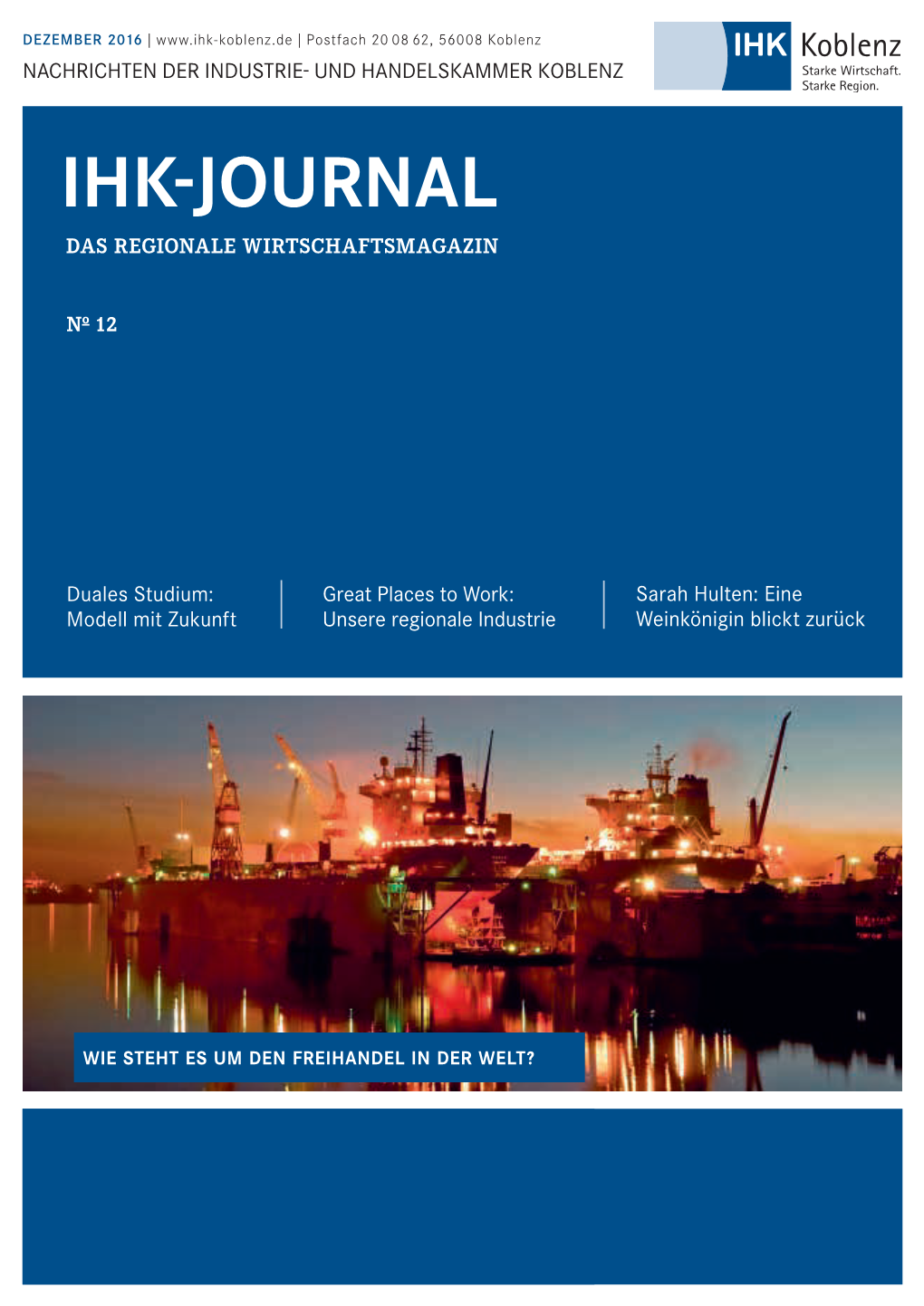 Ihk-Journal Das Regionale Wirtschaftsmagazin