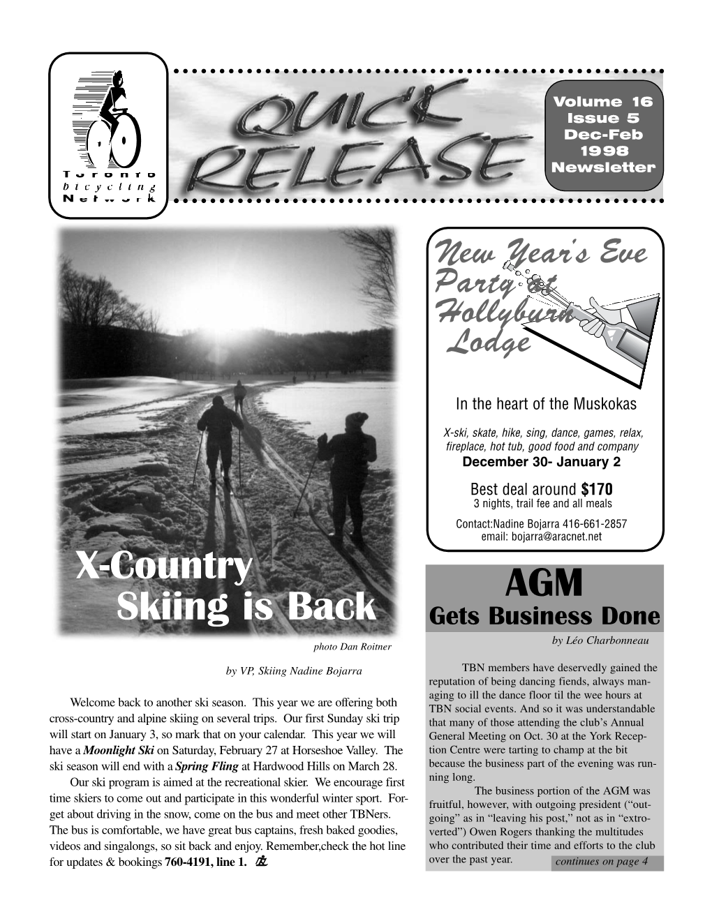 AGM X-Country Skiing Is Back