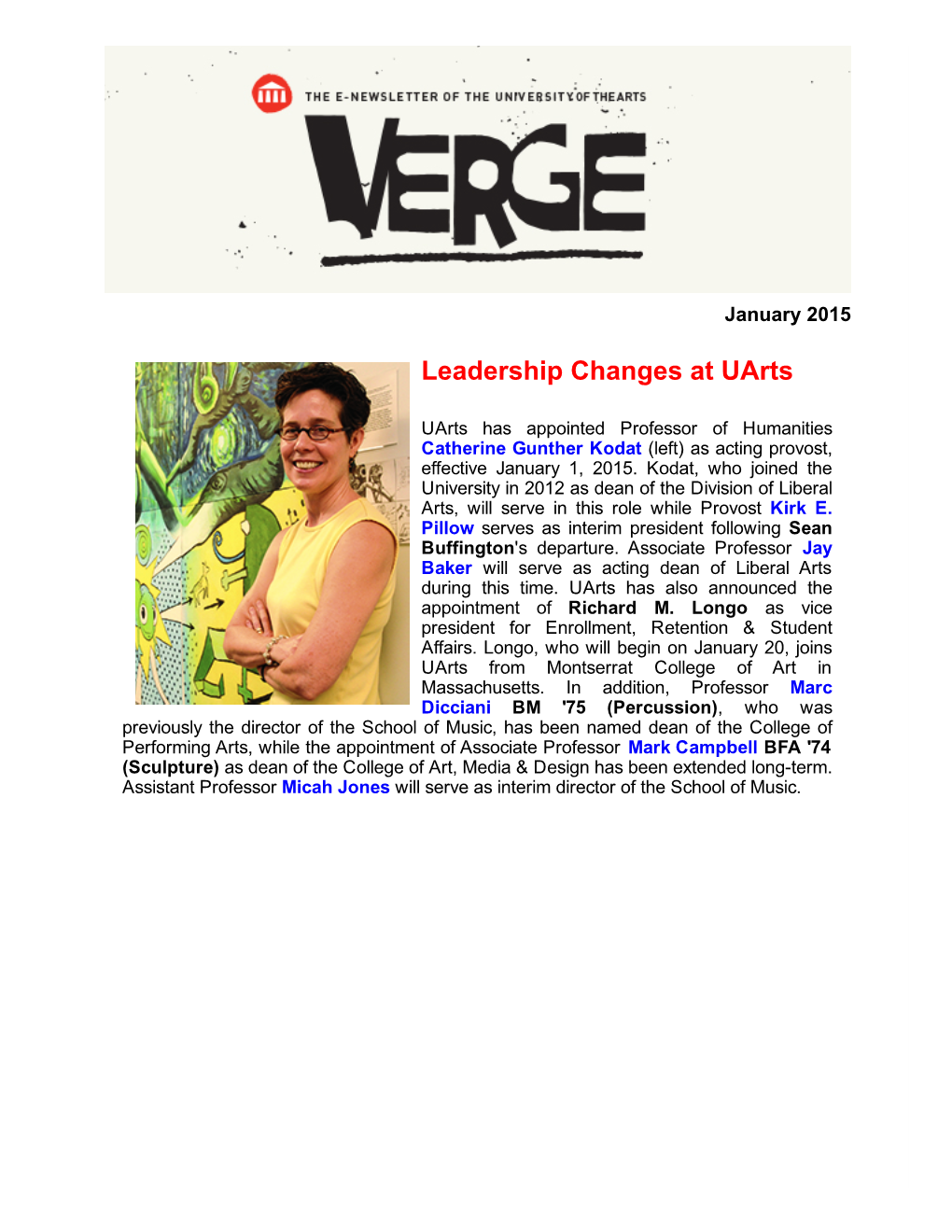 Leadership Changes at Uarts