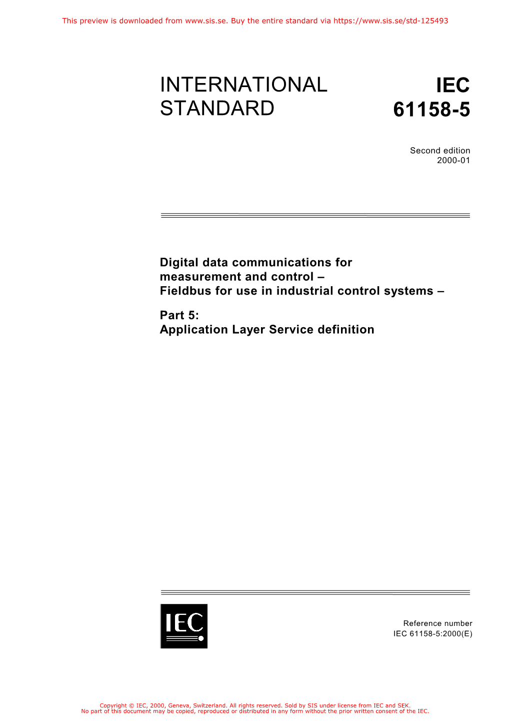 International Standard Iec 61158-5